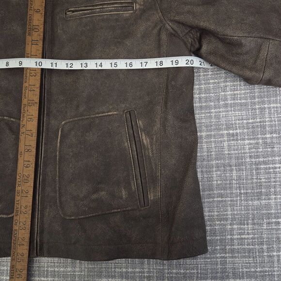 RARE LL BEAN Leather Aviator Jacket Women’s MP Brown Removable Sherpa Collar - Picture 4 of 16